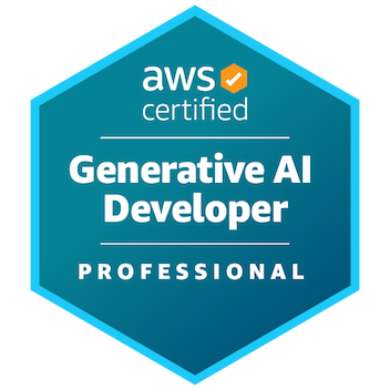 Badge for AWS Certified Generative AI Developer - Professional